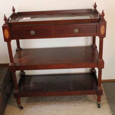 Lot 138 Mahogany Bar Cart w/ Removable Serving Tray