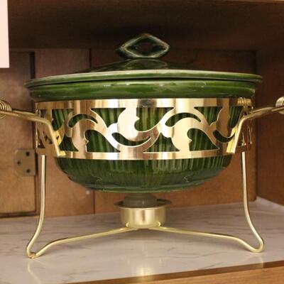 Lot 154 CA Pottery Sunflower Drip Glaze Casserole Crock
