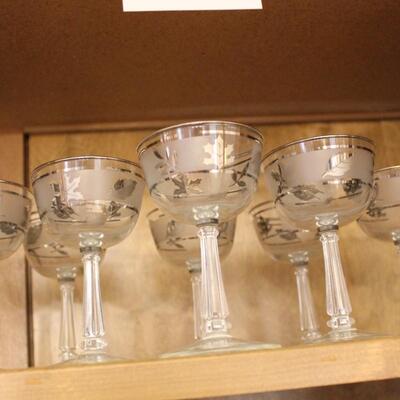 Lot 158 Silver Leaf Glasses