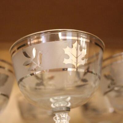 Lot 158 Silver Leaf Glasses