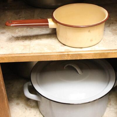 Lot 165 Enamel Cookware