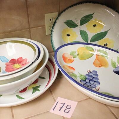 Lot 178 Large Serving Platters & Bowls