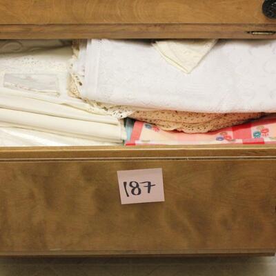 Lot 187 Drawer of Vintage Linens