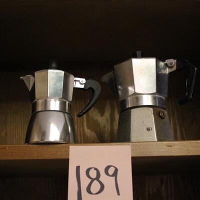 Lot 189 Coffee Stovetop Espresso Makers - Italy 