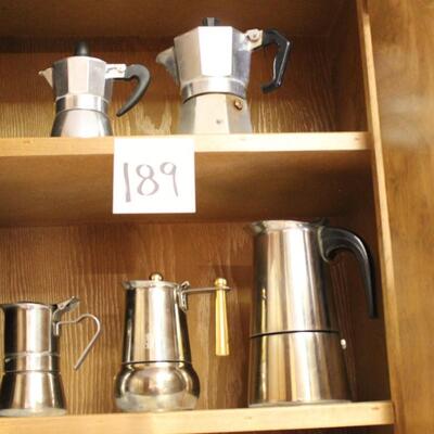 Lot 189 Coffee Stovetop Espresso Makers - Italy 