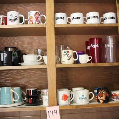 Lot 199 Contents of Cabinets - Coffee Cups