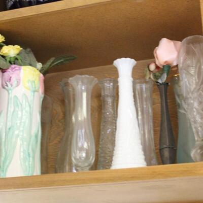 Lot 208 Cabinet of Flower Vases 