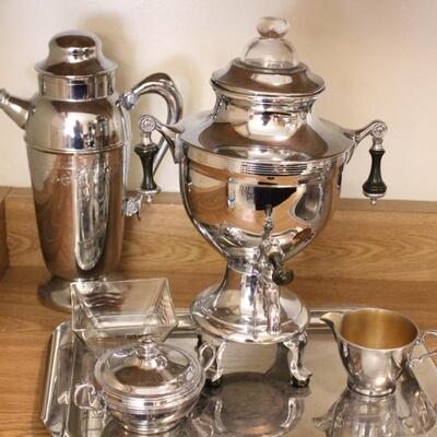 Lot 222 Platter, Sugar, Cream, Coffee Set