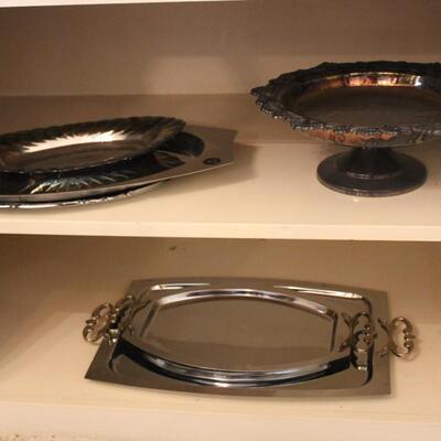 Lot 224 Silver Plate Serving ware 