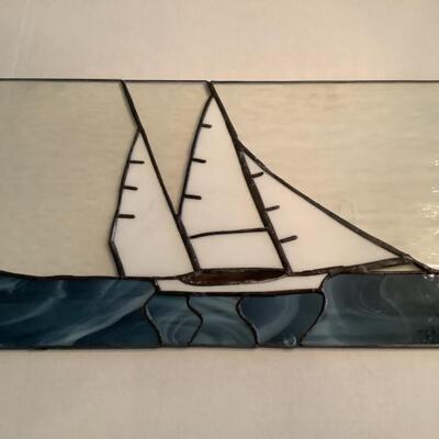 E 602 Sailboat Stained Glass
