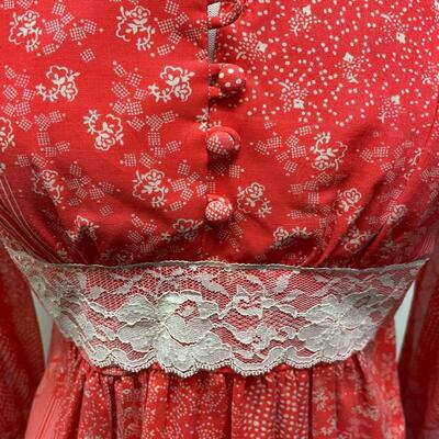 Red Paisley Bandana Patchwork Long Prairie Dress