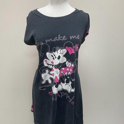 Disney Mickey & Minnie Mouse Pajama Sleep Shirt Cover Up Loungewear Dress