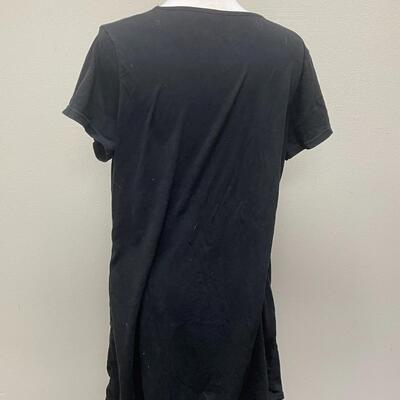 Black Cover Up Sleep Shirt Sleepwear Loungewear Dress Size L-XL