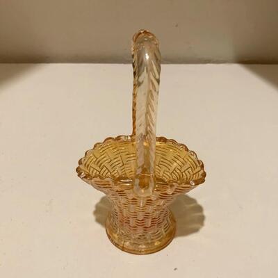 Carnival Glass Mini Basket