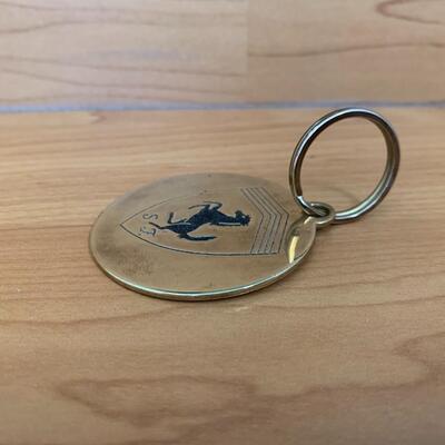 Vintage Ferrari Brass Keychain