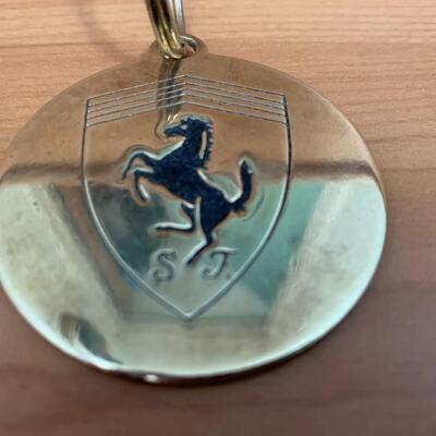 Vintage Ferrari Brass Keychain