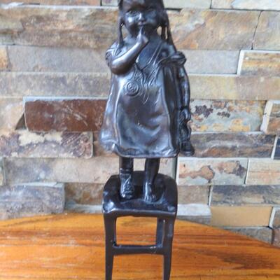 Little girl bronze, Juan Clara repro