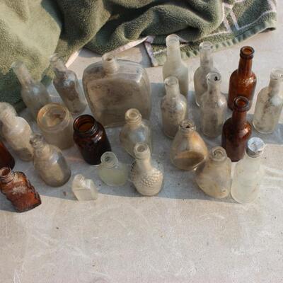  SMALL VINTAGE BOTTLES