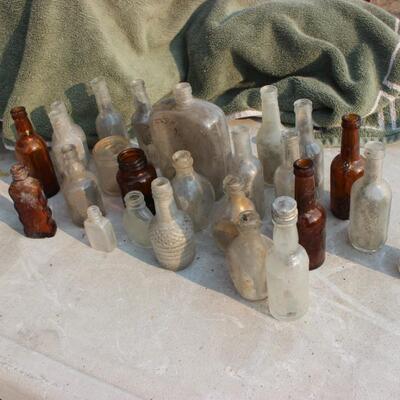  SMALL VINTAGE BOTTLES