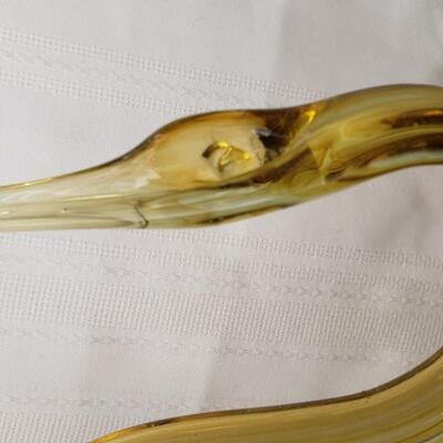 Large glass swan bowl made in japan