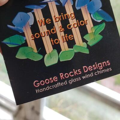 Rainbow glass "Goose Rocks" wind chime
