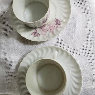 2 cups and saucers Tharaud Limoges 