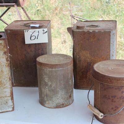  VINTAGE TIN CONTAINERS