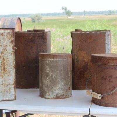  VINTAGE TIN CONTAINERS