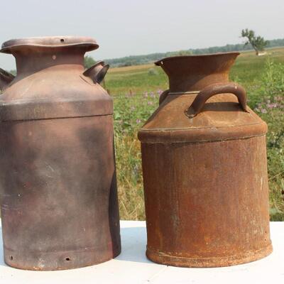    2 VINTAGE MILK CANS