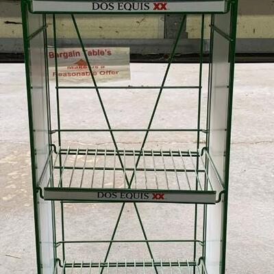 Corona / Dos Equis XX Display Shelf on Rollers, 62" Tall