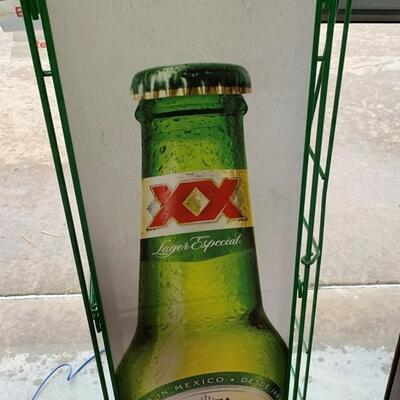 Corona / Dos Equis XX Display Shelf on Rollers, 62" Tall