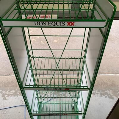 Corona / Dos Equis XX Display Shelf on Rollers, 62" Tall