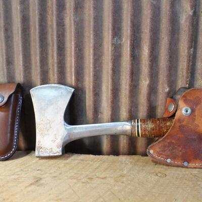 Misc. Garage Grouping - Hatchet - Spouts - Oil - QTY 7