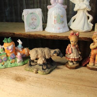 Precious Moments and Swedish Porcelain Figurines - QTY 18