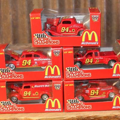 McDonalds Racing 1:64 Scale Cars, New in Box QTY 5