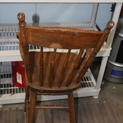 Antique High Chair, Wooden w/no Tray, Oak