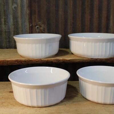 Porcelain Ramekins, Corning ware & HIC Brand,  Good Condition QTY 4