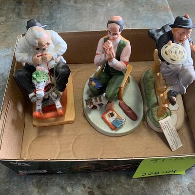 Norman Rockwell Porcelain Figurines, New no Chips - QTY 3