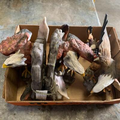 Eagle Porcelain Figurines -QTY 3