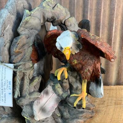 Eagle Porcelain Figurines -QTY 3