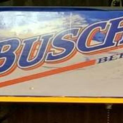 Vintage Busch Beer Bar Light, Tested and Working