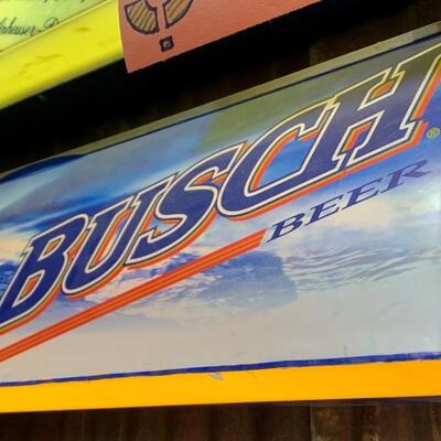 Vintage Busch Beer Bar Light, Tested and Working