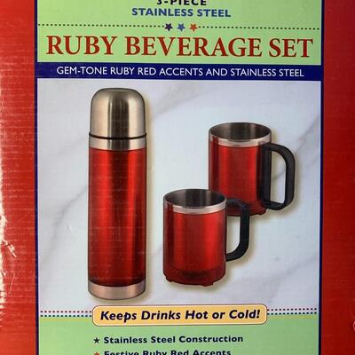 Brand NEW 3-Piece Stainless Steel Beverage Set - QTY 2