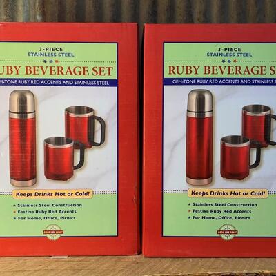 Brand NEW 3-Piece Stainless Steel Beverage Set - QTY 2