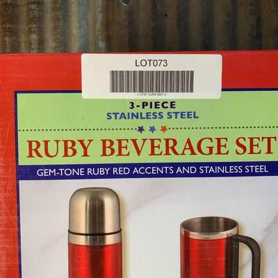 Brand NEW 3-Piece Stainless Steel Beverage Set - QTY 2
