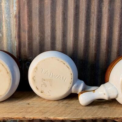 Vintage Chili / Soup Bowl Set, Stoneware, 3 Piece Set