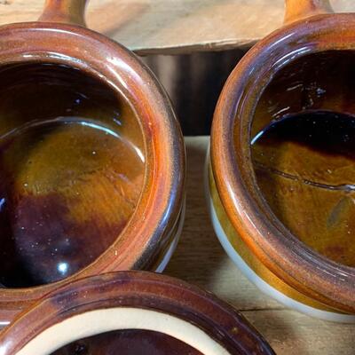 Vintage Chili / Soup Bowl Set, Stoneware, 3 Piece Set