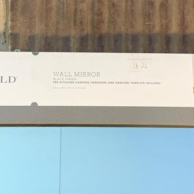 Threshold Wall Mirror, Black Finish QTY 2