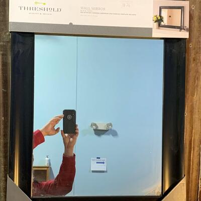 Threshold Wall Mirror, Black Finish QTY 2