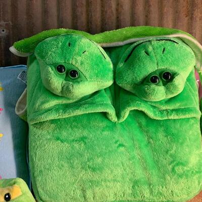 Frog Plushies, Pillows, Beanie Baby - QTY 6